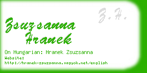 zsuzsanna hranek business card